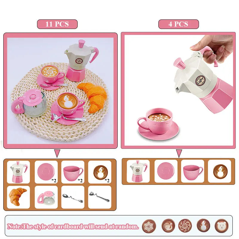 4/11 Stuks Koffie Simulatiespeelgoed Set | Speelkeuken voor Kinderen