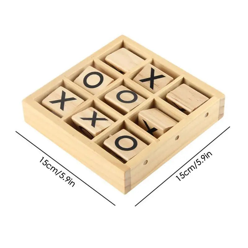 Houten Tic Tac Toe Spel | Educatief Familie & Reis Bordspel, Indoor & Outdoor Speelplezier