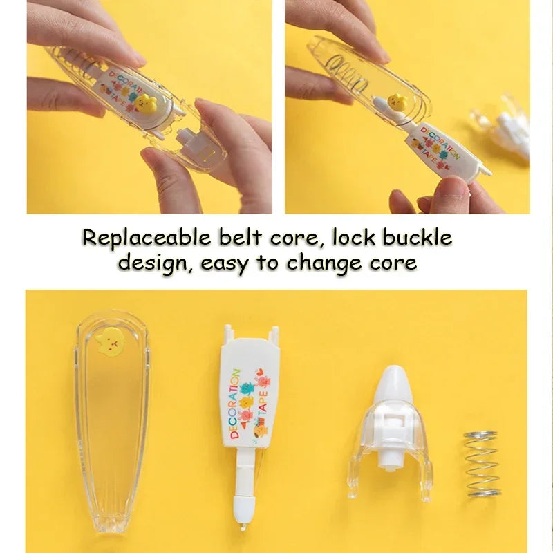 Cinta correctora de decoración Kawaii, bricolaje, bonita estética coreana japonesa para estudiantes y niñas, papelería, suministros para el regreso a la escuela