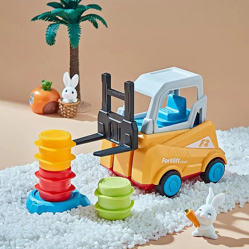 Mini Heftruck Speelset | Educatief Stapel- en Sorteerspel voor Kinderen (3+)