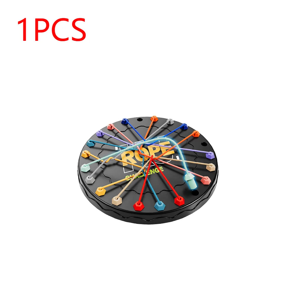 Touwknopen Bordspel | Kleurenlijn Strategie- & Denkspel