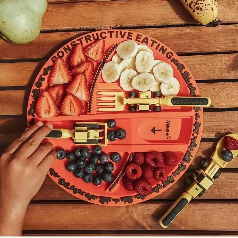BuildBites Bouwbestek – Educatief en speels bestek voor kinderen tijdens het eten