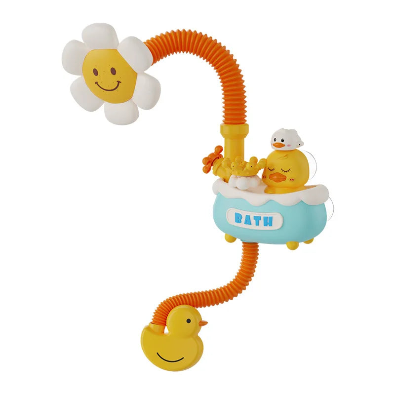 4-in-1 Baby Bad Speelgoed met Zonnebloem Douche & Watersproeiers – Interactief Badspeelgoed voor Peuters en Kleintjes