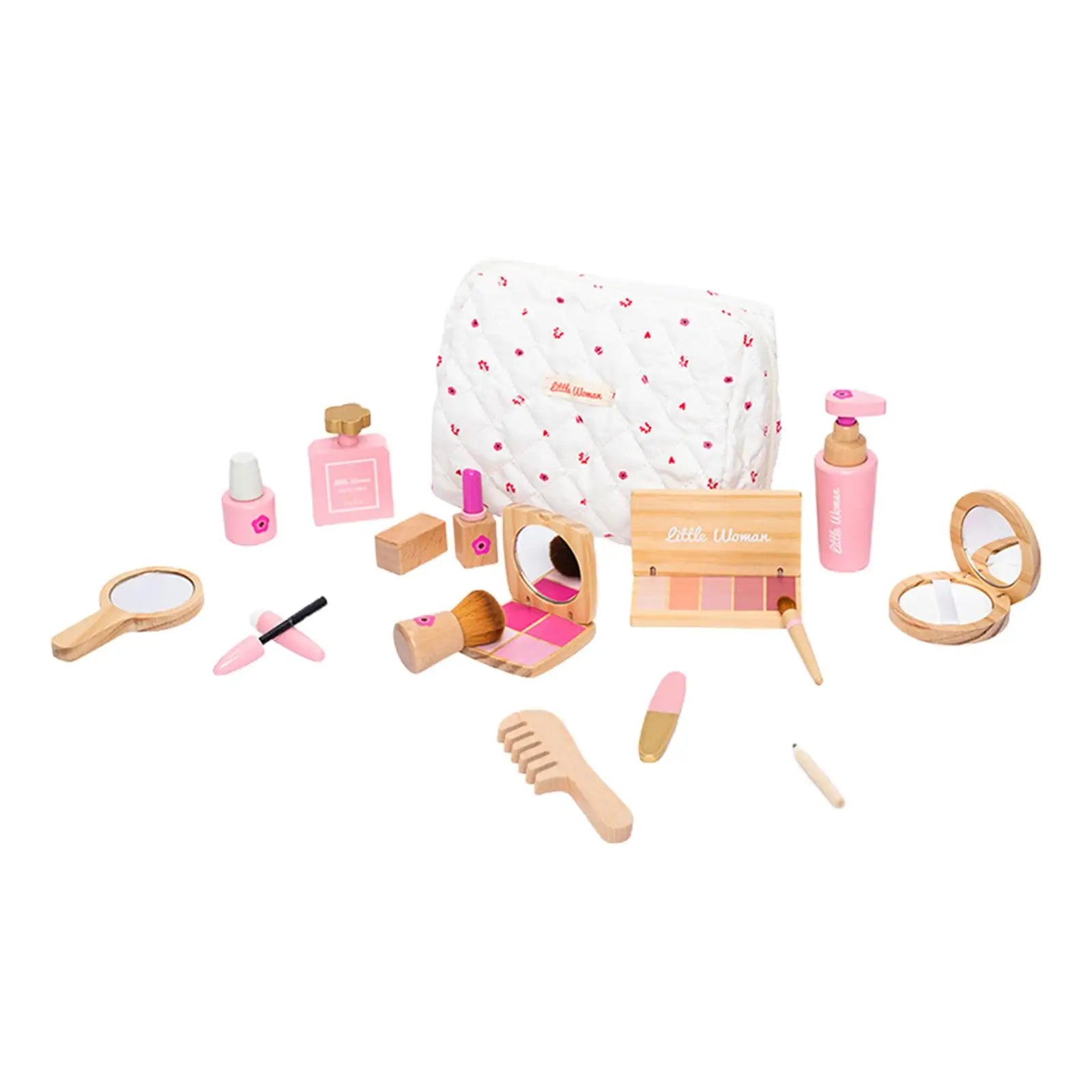 Houten Beauty Make-up Set - Rollenspel Schoonheidssalon Speelgoed voor Meisjes - Verjaardags- & Halloweencadeau