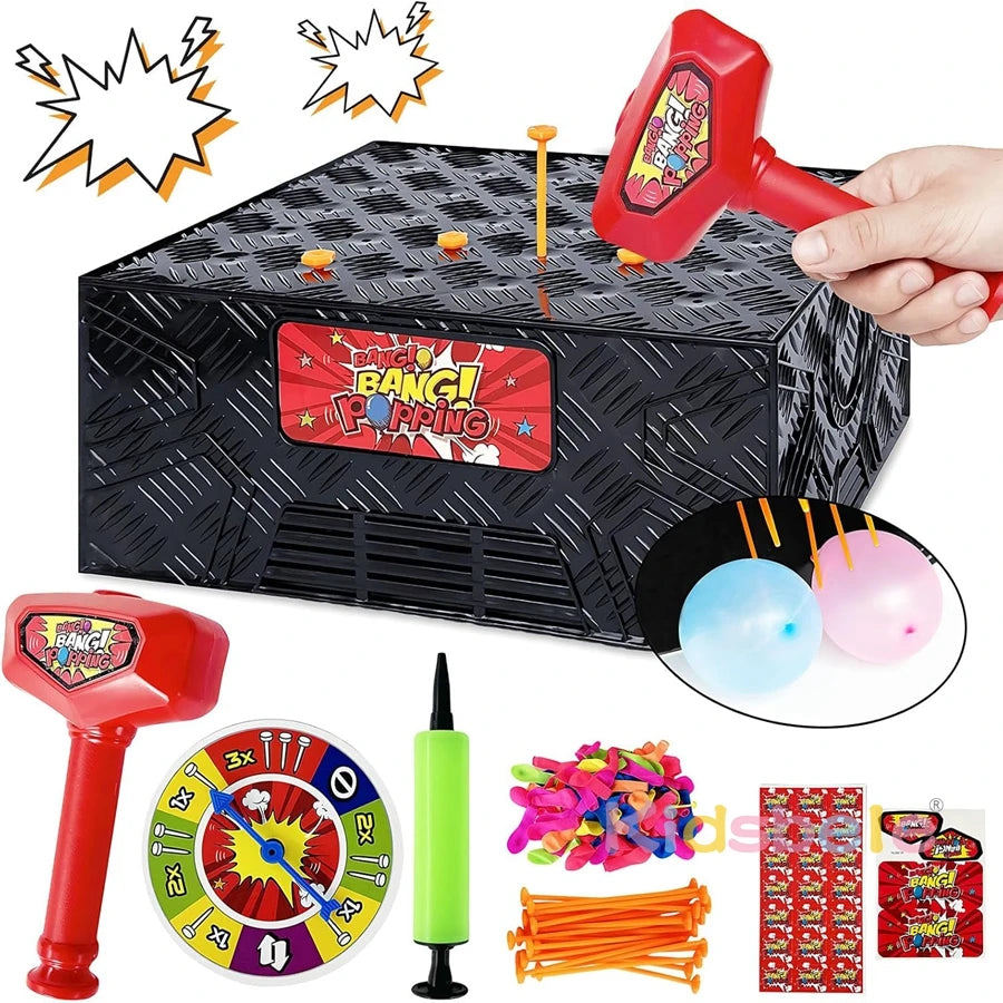 Whack-a-Balloon Blast Box | Ballonnen Poppend Tafelspel voor Familie & Feestjes