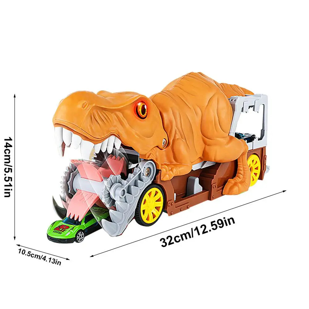 Dinosaur transporttruck - Speelgoed met automatische ejectie, spoor en metalen modellen voor kinderen