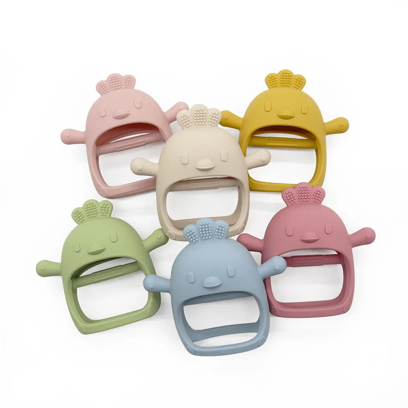 Nieuw Ontwerp Zachte Siliconen Bijtringen voor Baby | Kauwbare Baby Speelgoed Hanger