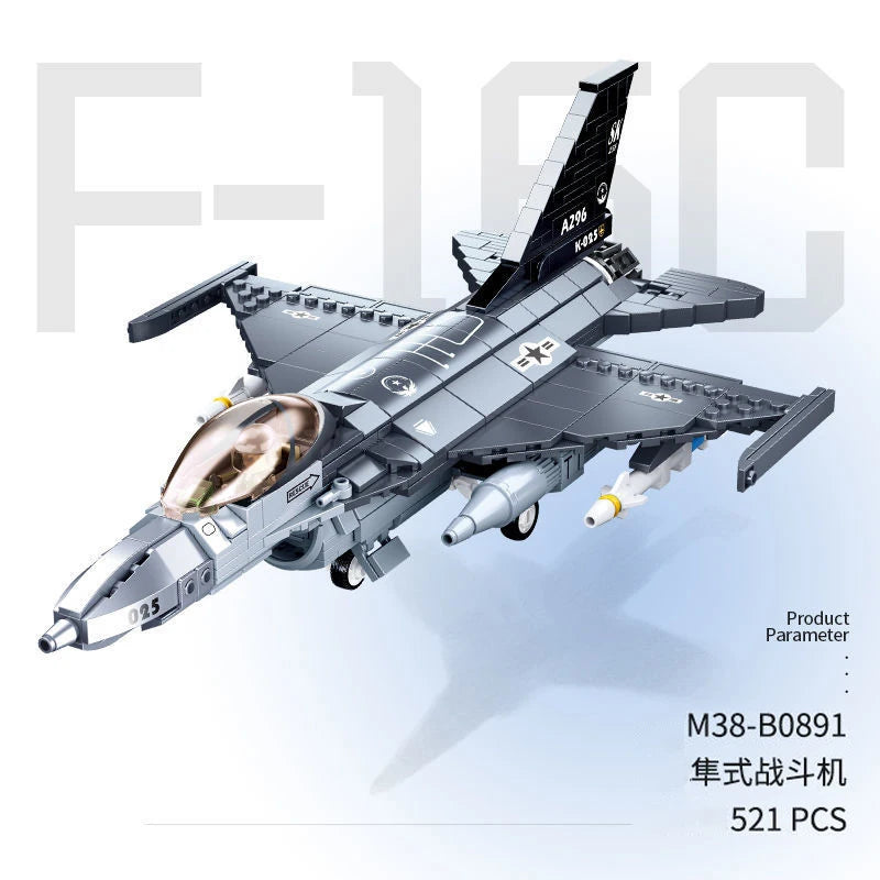 521-delige Militaire Serie Gevechtsvliegtuig Bouwstenen Model | Educatief Speelgoed Voor Kinderen Kerstcadeau