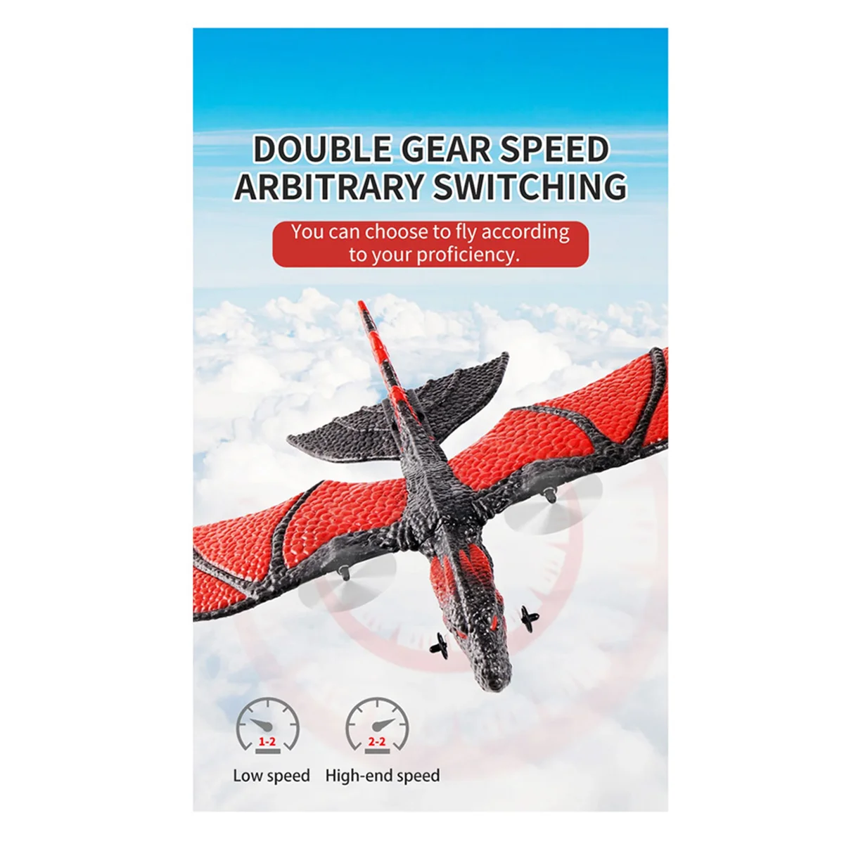 Vliegtuig | 2.4G Gesimuleerde Vliegende Draak | Afstandsbestuurbaar Zweefmodel Vliegtuig van EPP Schuim | Speelgoed Cadeau Voor Kinderen
