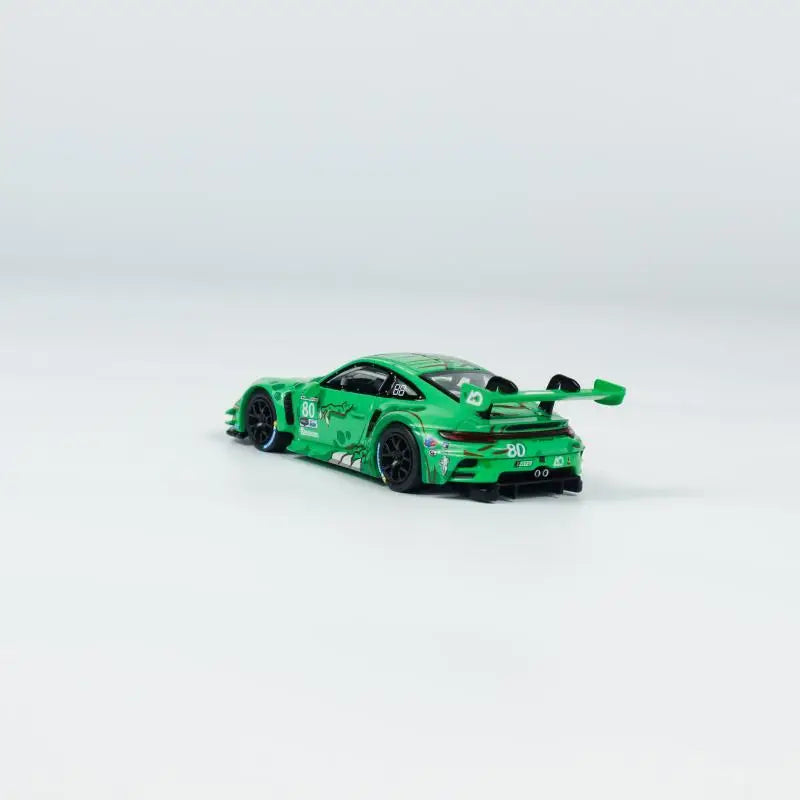 1:64 schaal Porsche 911 GT3 R Racing 80# Tyrannosaurus Rex - Speelgoed voor jongens, verzamelobject voor volwassenen