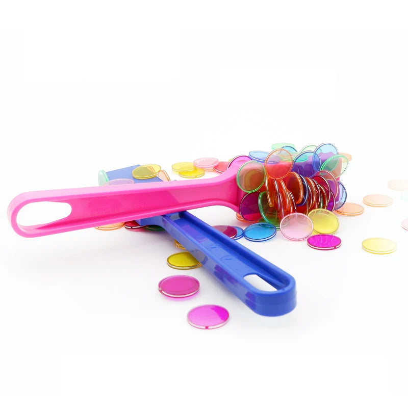 Magnetische Kleurrijke Chips Set | Fysica Wetenschapsexperimenten, Montessori Kleur- & Leerhulpmiddelen (100 stuks)