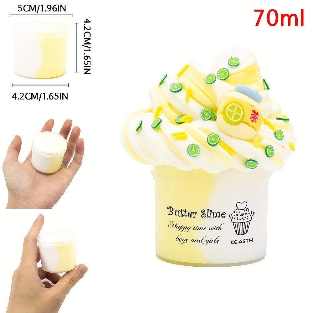 Dubbelkleurige Slime van 2,37 oz | Superzachte en Rekbare Putty, Niet-Plakkend, Educatief Speelgoed, Verjaardagscadeau voor Kinderen