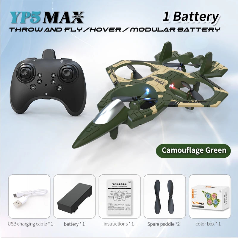 2.4G L0712 RC Vliegtuig – Foam Glider met Licht & Gyroscopische Besturing, Speelgoedvliegtuig voor Jongens