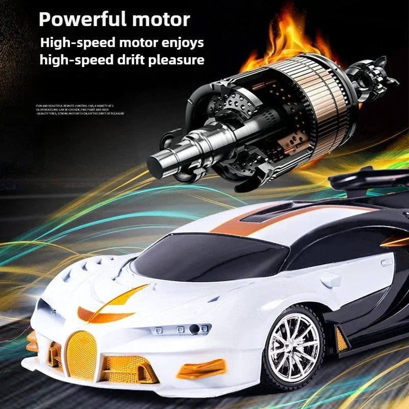 1:18 RC Auto met LED Licht | 2.4G 4CH Afstandsbediening Sportwagen | Hoge Snelheid Drift Voertuig voor Kinderen