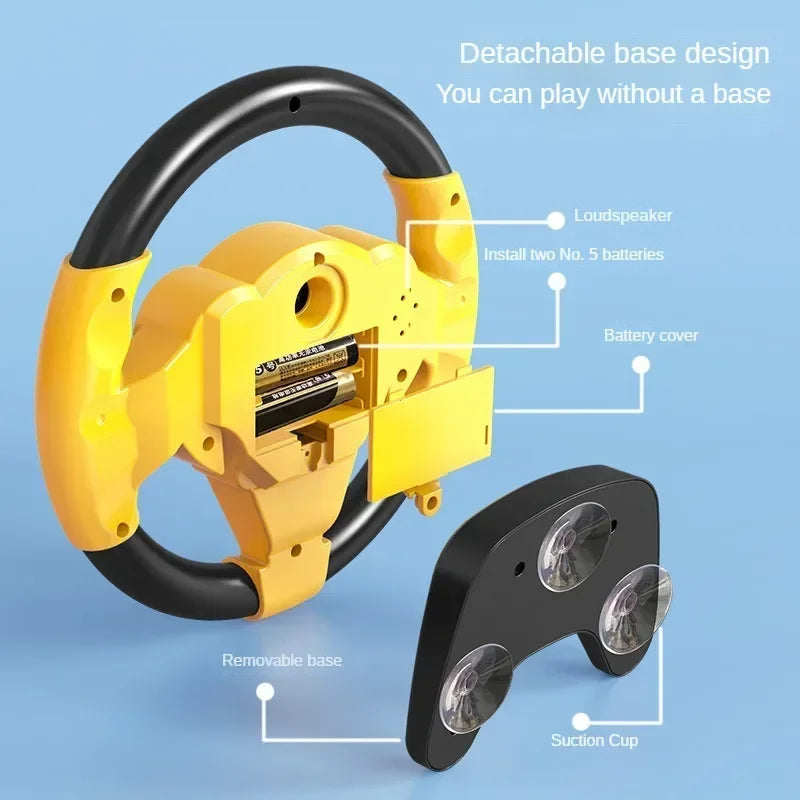 Baby Shining Simulatie Stuurwiel Speelgoed Kinderen Kinderen Vroege Educatie Copilots Kinderwagen Stuur Vocaal Speelgoed