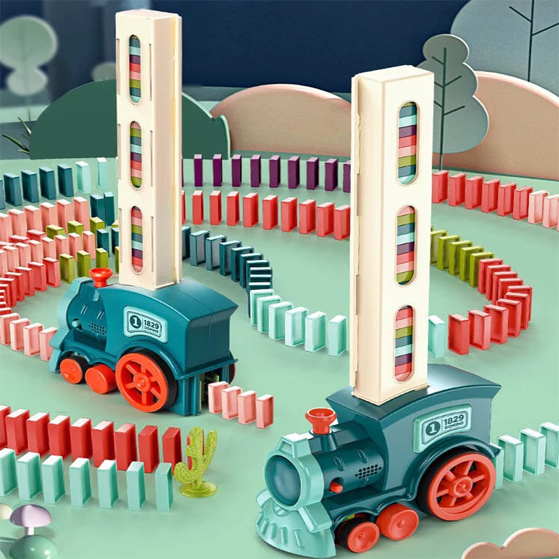 Domino Trein Set (60 Stuks) | Automatisch educatief speelgoed
