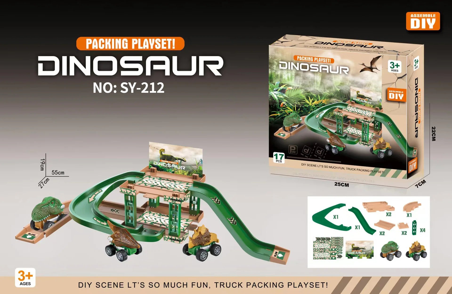 DIY Parkeerplaats Bouwset | Educatief Speelgoed met Brandweerwagens