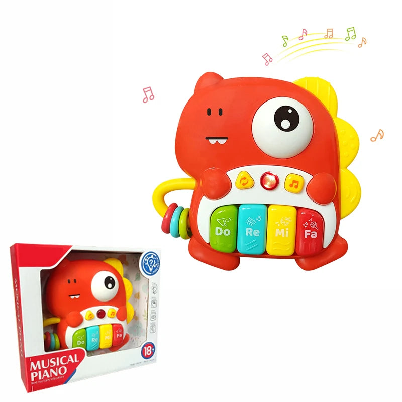 Kinder Piano Toetsenbord Set met Dierengeluiden en Knipperend Licht Baby Muziekinstrument Muzikaal Speelgoed Educatief Speelgoed Cadeaus voor Kinderen