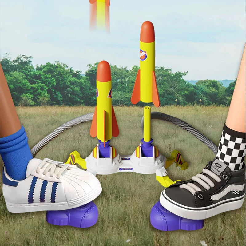 Lanceerbare Luchtraket met Voetpomp | Interactief Buitenspeelgoed
