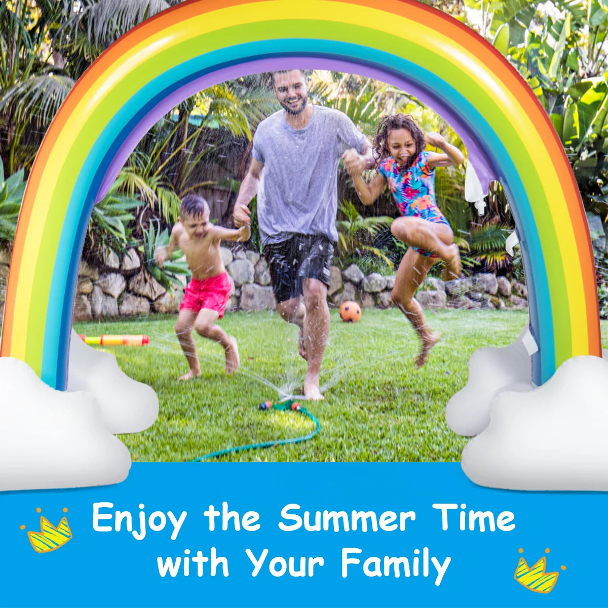 Regenboog Sprinkler Opblaasbaar | Buitenspeelgoed | Waterspeelgoed