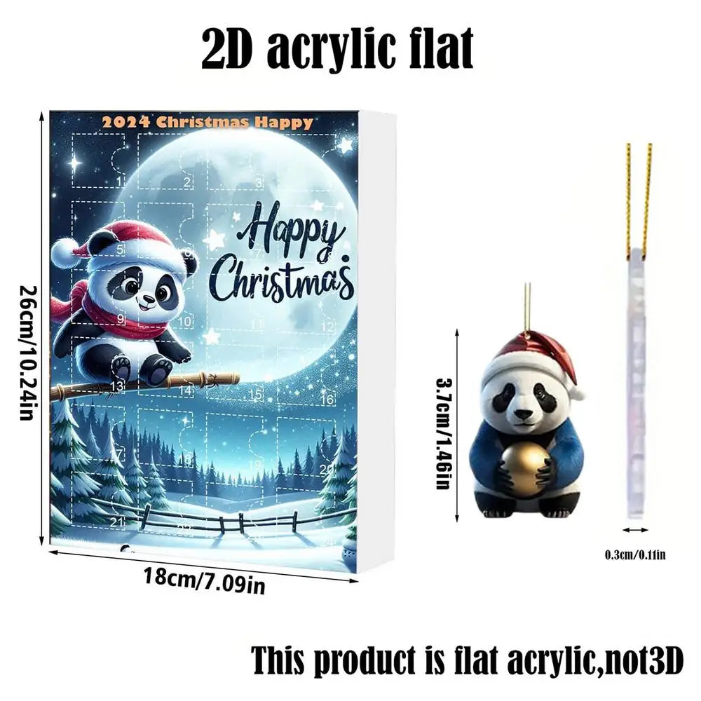 Adventskalender Kerstmis Panda Versieringen | 24 Dagen Kerstmis Advent Festival Aftelkalender Cadeau