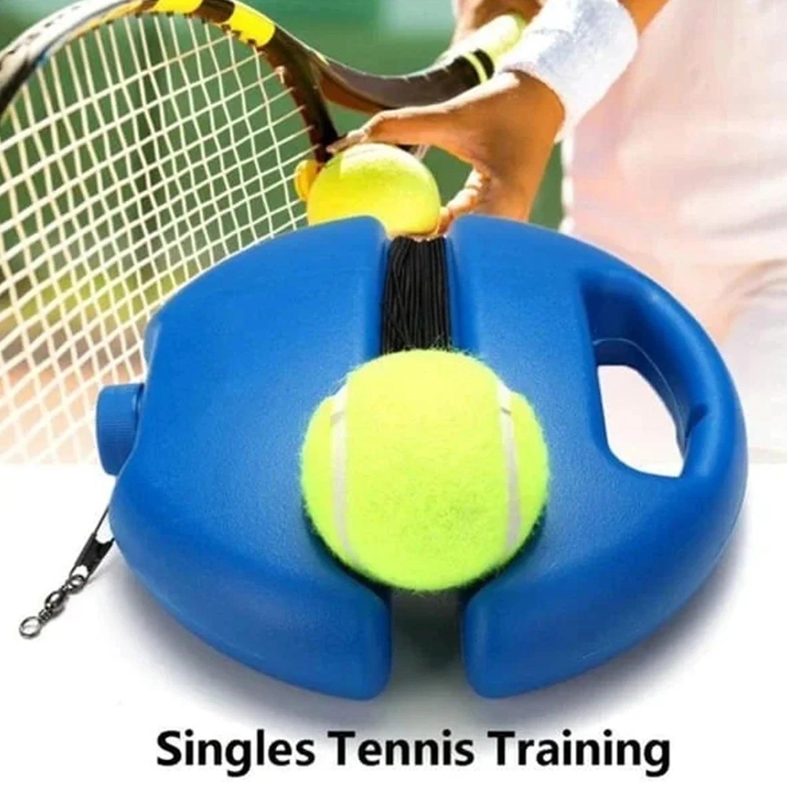 Tennis Trainingshulp met Elastisch Touw | Zelfstandige Tennis Trainer voor Sparring & Oefening