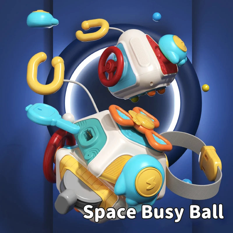 Montessori Sensorisch Speelgoed - Multifacted Kubus Drukbal voor Fijne Motoriek en Hand-oog Coördinatie, Educatief Speelgoed voor Baby's