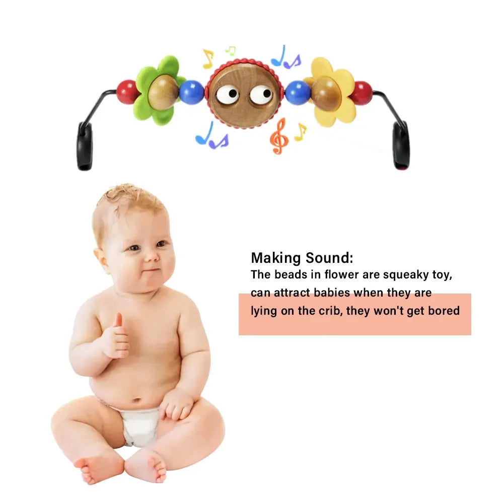 Baby Schommelstoel Speelgoed | Wieg- & Kinderwagenhanger, Spiraalrammelaar voor Pasgeborenen