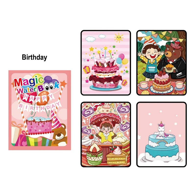 Magisch Waterkleurboek voor Baby’s | Herbruikbaar Montessori Educatief Speelgoed voor Kinderen