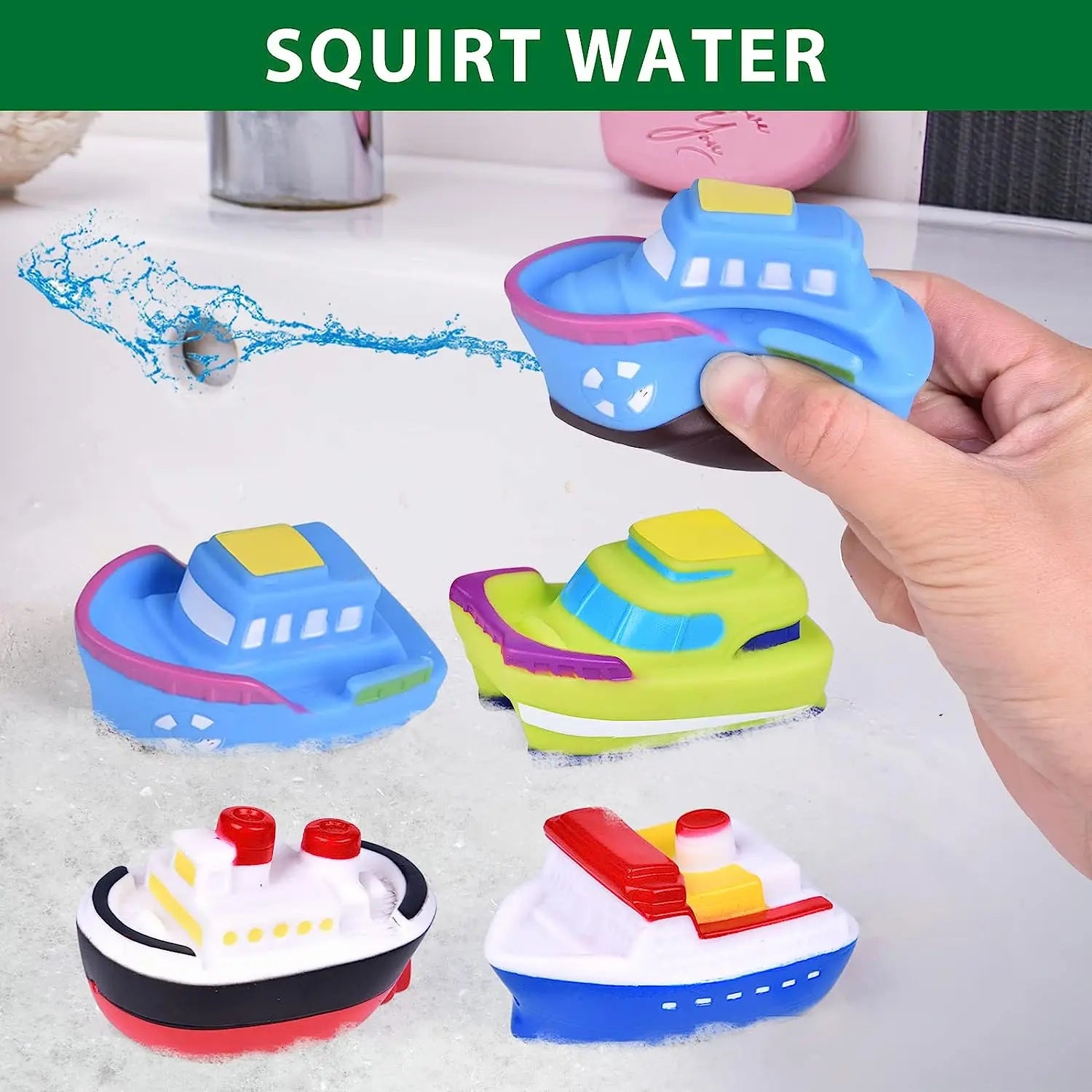 Mini Doucheboot Speelgoed – Drijvende Sprinklerauto voor Babybad, Zwembad & Strand | Leuk Waterspeelgoed Cadeau voor Kinderen