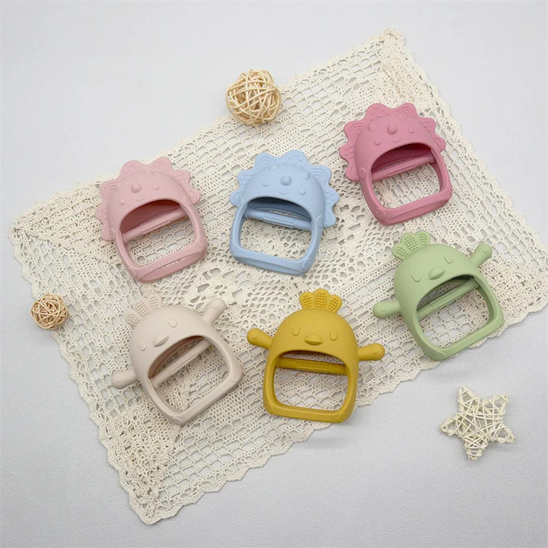 Nieuw Ontwerp Zachte Siliconen Bijtringen voor Baby | Kauwbare Baby Speelgoed Hanger