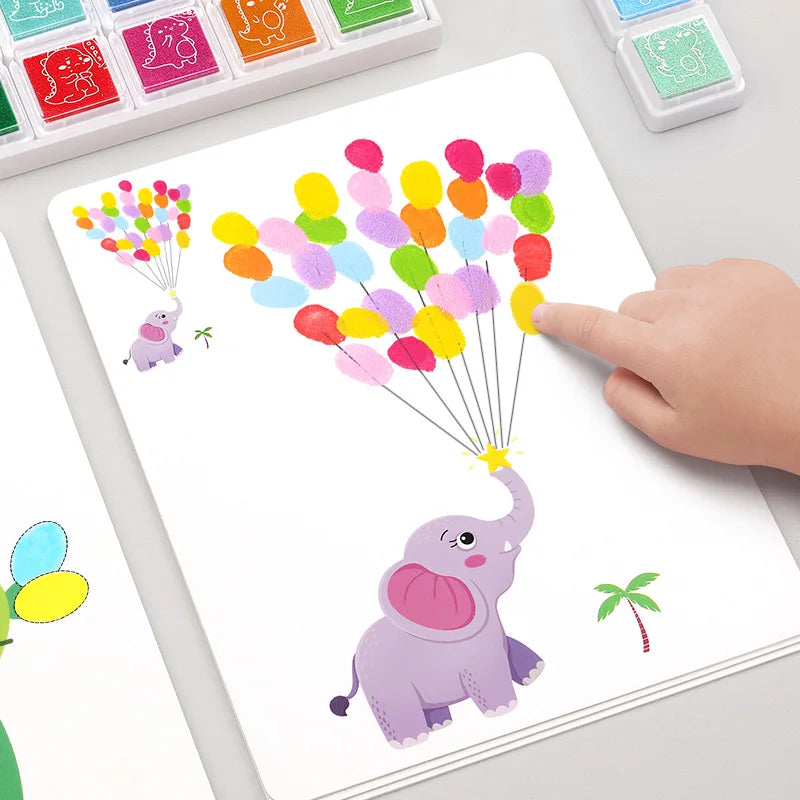 Creatieve Vingerverf Knutselset voor Peuters en Kleuters - 16 of 32 Stuks Educatief Speelgoed voor Baby, Jongens en Meisjes - Montessori Teken en Schilder Cadeau voor Kinderen