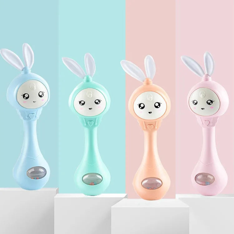Muzikale Slimme Rammelaar Konijn – Interactief Educatief Babyspeelgoed met Licht & Geluid voor Pasgeborenen