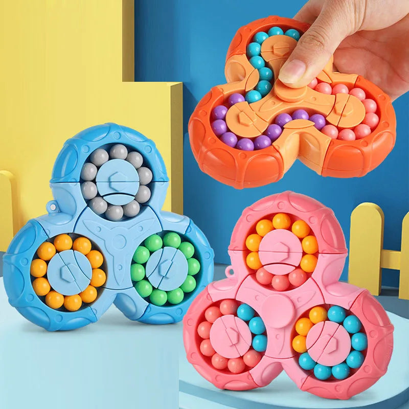 Montessori Roterende Magische Bonen Kubus | IQ Breinbreker Fidget Speelgoed, Educatief & Stressverlichtend