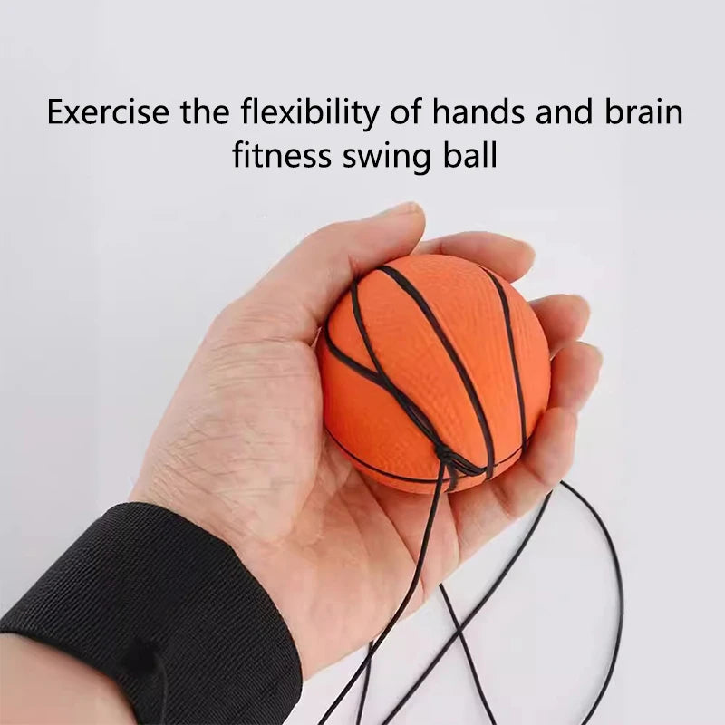 Pols retour handbal sponsrubber rebound bal met touw | Polsoefening handversterking stressverlichting speelgoed voor kinderen 1-4+ jaar