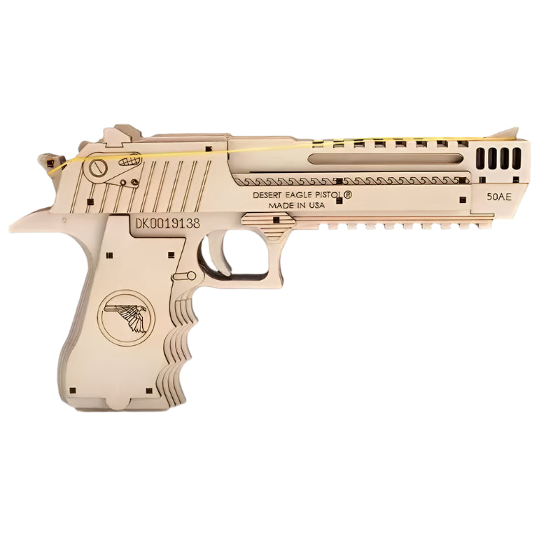 Rubberband Pistool | Houten Mechanisch Speelgoed, Bouwmodellen voor Kinderen, Cadeau