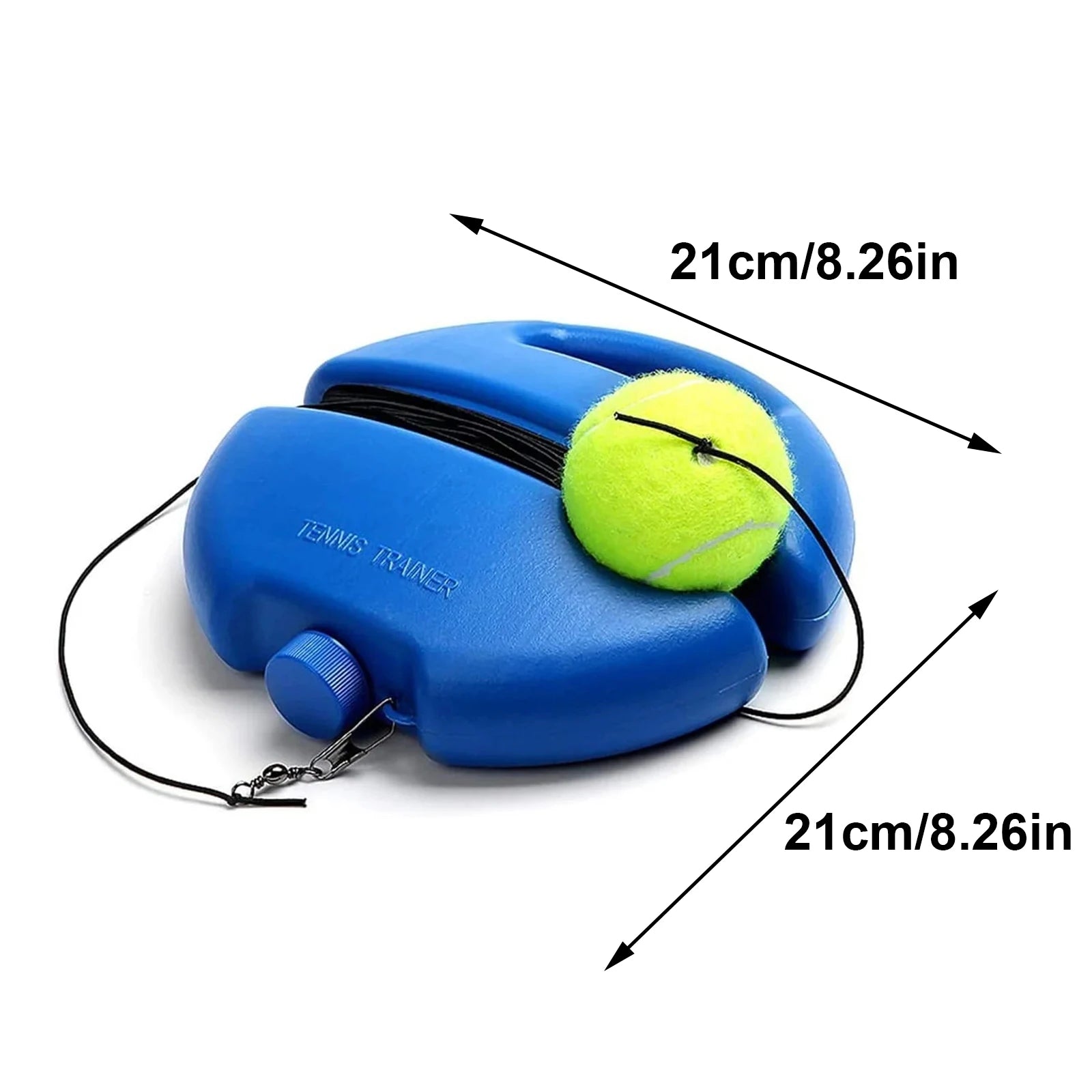 Tennis Trainingshulp met Elastisch Touw | Zelfstandige Tennis Trainer voor Sparring & Oefening