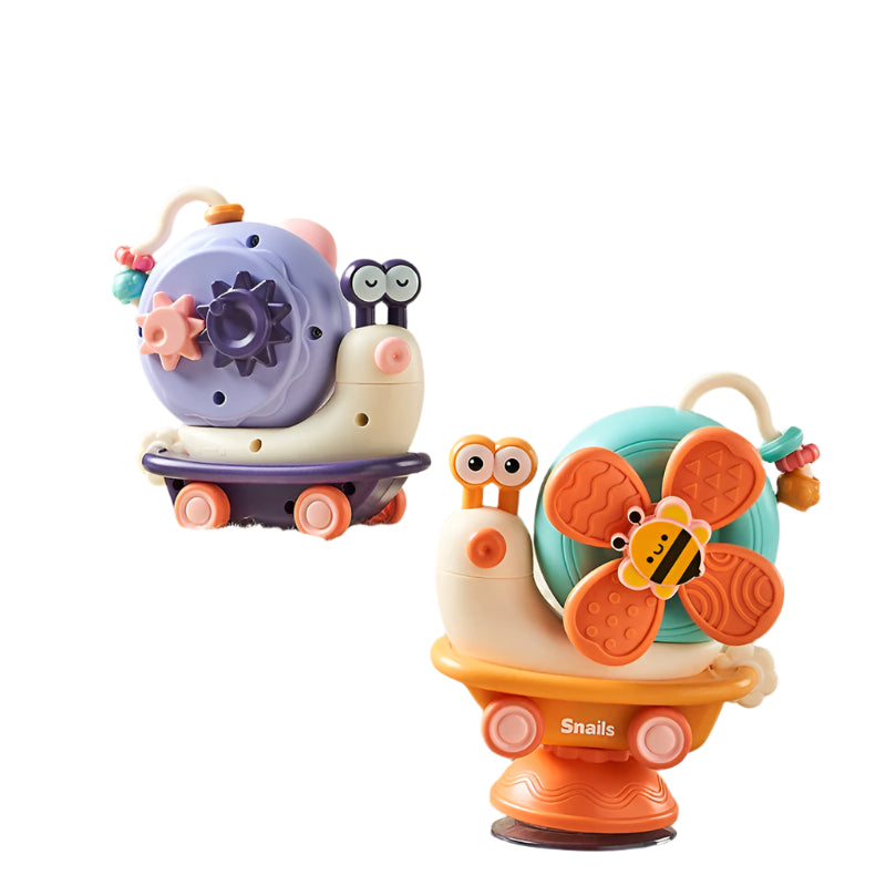 Slakken Windmolen Spinner – Zuignap Sensorisch Speelgoed voor Baby's en Peuters | Montessori Motorisch Reis Speeltje