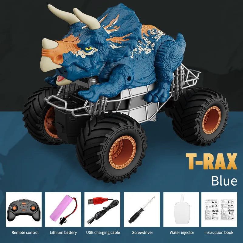 Nieuwe 2024 Dinosaur afstandsbediening auto - Dinosaur model met waterverstuiving, klimmen, afstandsbediening speelgoed voor kinderen