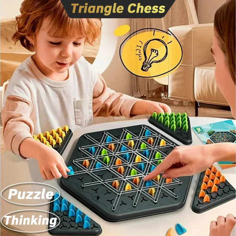 Driehoek Schaakspel - Educatief Battlespel met Rubbermateriaal - Familie Feestcadeau