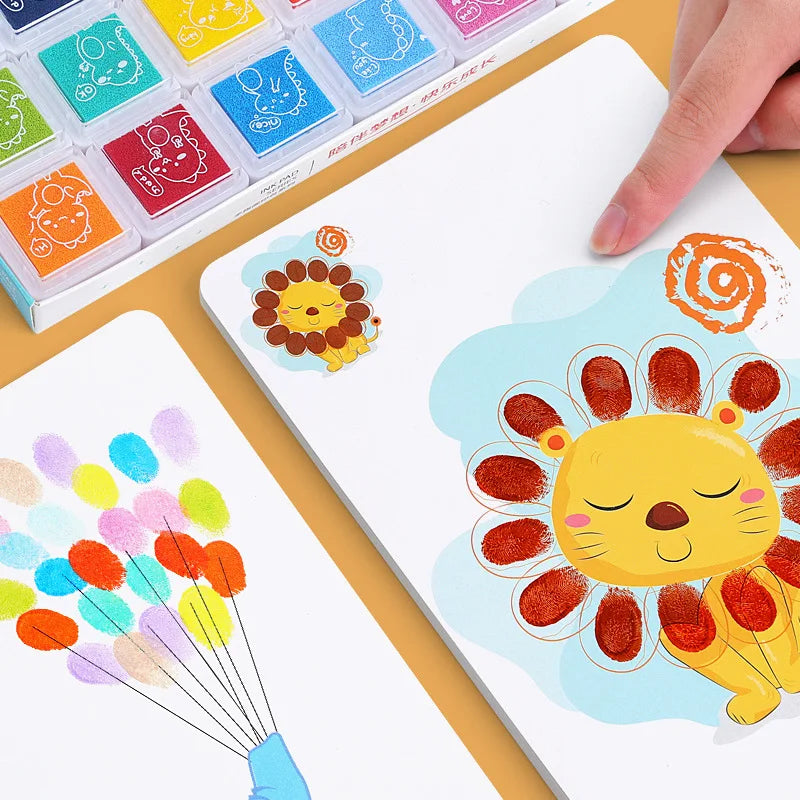 Creatieve Vingerverf Knutselset voor Peuters en Kleuters - 16 of 32 Stuks Educatief Speelgoed voor Baby, Jongens en Meisjes - Montessori Teken en Schilder Cadeau voor Kinderen