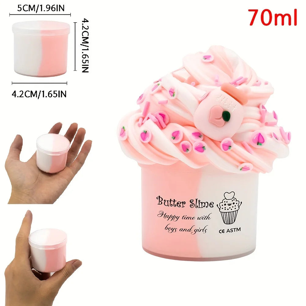 Dubbelkleurige Slime van 2,37 oz | Superzachte en Rekbare Putty, Niet-Plakkend, Educatief Speelgoed, Verjaardagscadeau voor Kinderen