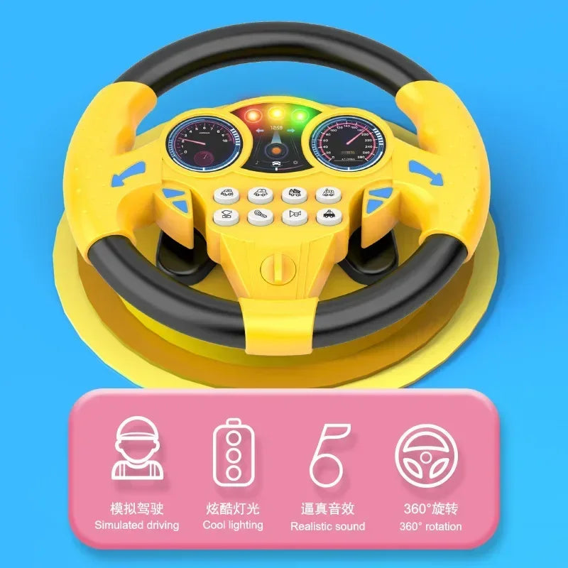 Baby Shining Simulatie Stuurwiel Speelgoed Kinderen Kinderen Vroege Educatie Copilots Kinderwagen Stuur Vocaal Speelgoed