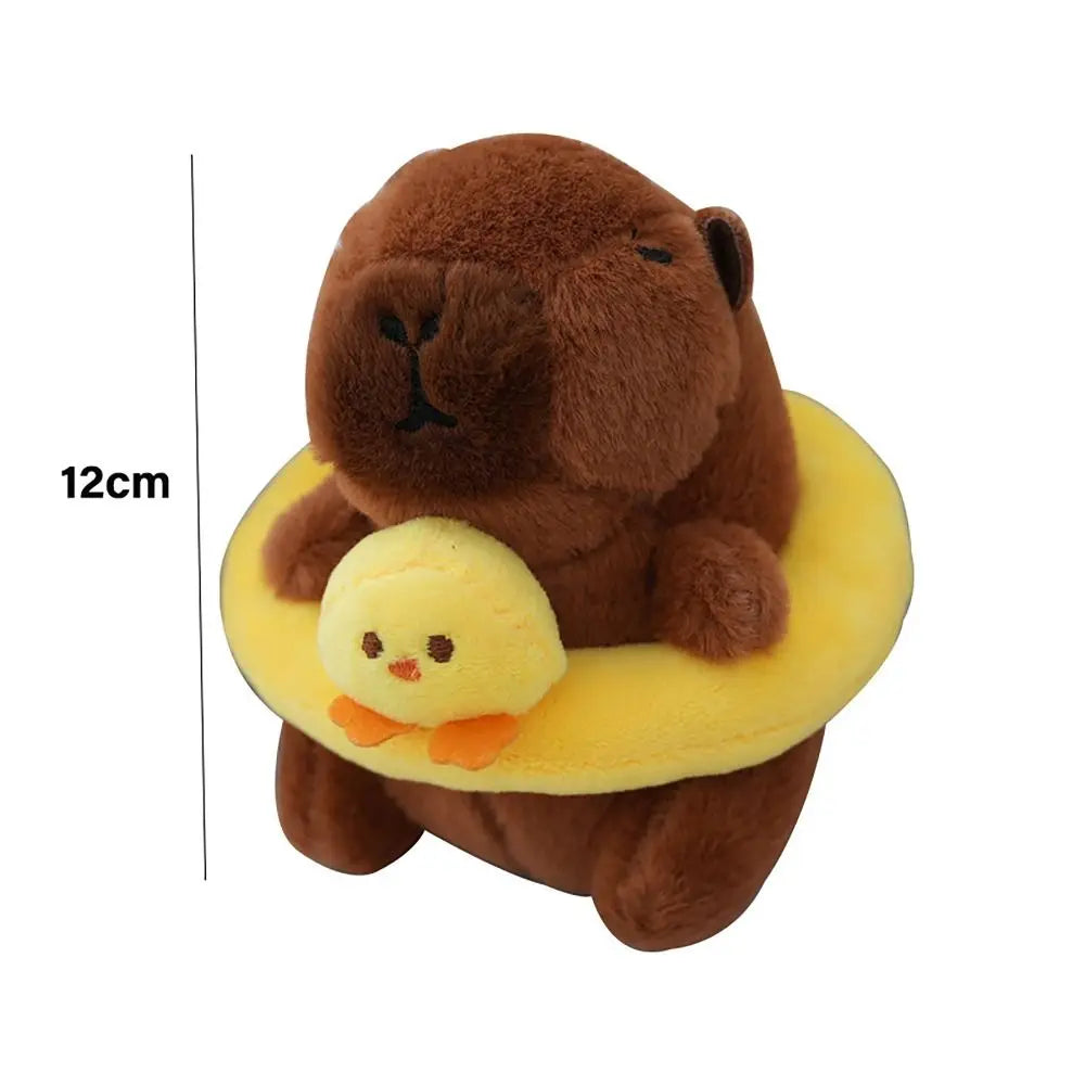 Zwemring Capybara Pluche | Capybara Sleutelhanger Gevulde Dieren Schattig Speelgoed Capybara Pop voor Kinderen en Volwassenen van 1 - 7 Jaar
