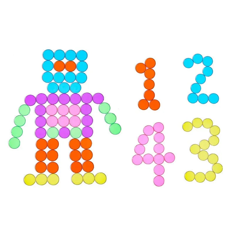 Magnetische Kleurrijke Chips Set | Fysica Wetenschapsexperimenten, Montessori Kleur- & Leerhulpmiddelen (100 stuks)