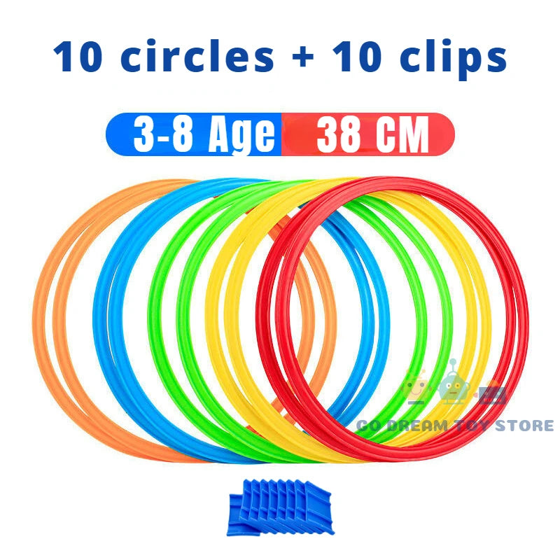 Buiten Speelset - Springringen met 10 Hoepels en 10 Verbinders voor Kinderen