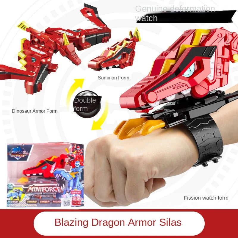 Mini Geheime Dienst Horloge Speelgoed | Mecha Robot, Dinosaur Deformatie Actiefiguren voor Kinderen