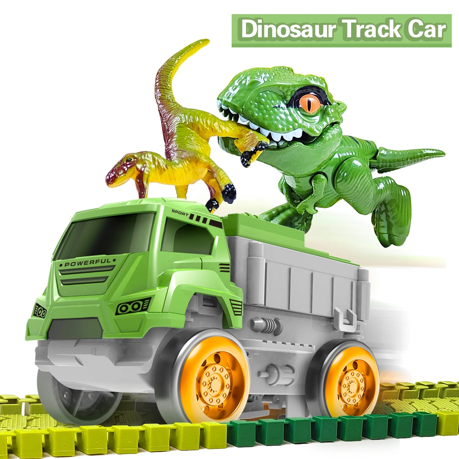 Magische Dinosaurusbaan | LED Auto & Elektronische Racebaan | Indoor Speelgoed Voor Kinderen