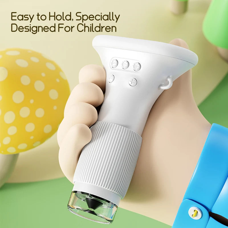 Kindermicroscoop 1000x | 200MP LED Wetenschappelijk Educatief Speelgoed