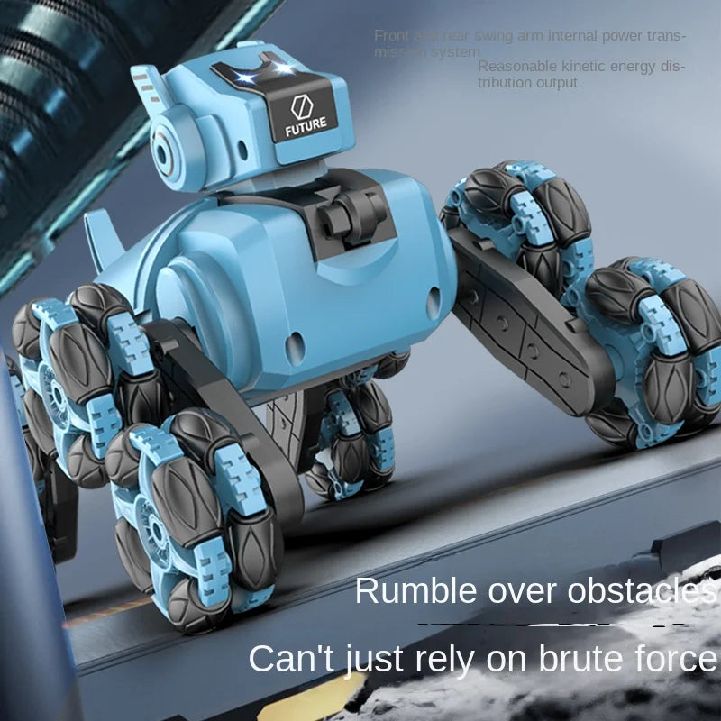 Robot Hond Met Spray, Lichten en Muziek | Dubbele Afstandsbediening | Intelligente Stunt Mechanische Hond 360° Drift Rotatie | Speelgoed Voor Jongens Kinderen